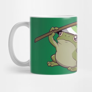Aromantic Pride Flag-Holding Frog Mug